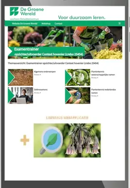 Examentrainer  opzichter/uitvoerder Context hovenier (niveau 4)   + Linnaeus