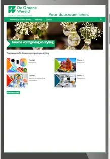 Groene vormgeving en styling Online omgeving