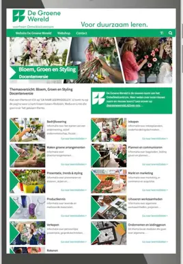 Startpagina Bloem, Groen & Styling - (docentenversie)