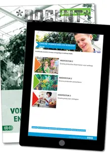 Groene vormgeving en verkoop online omgeving docent incl. werkboek