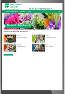 Bloemwerk Online omgeving docent