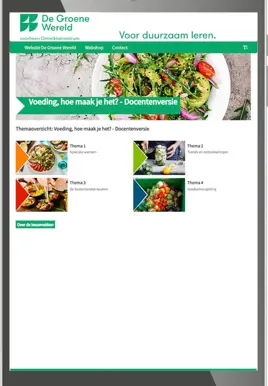 Voeding, hoe maak je het? Online omgeving docent
